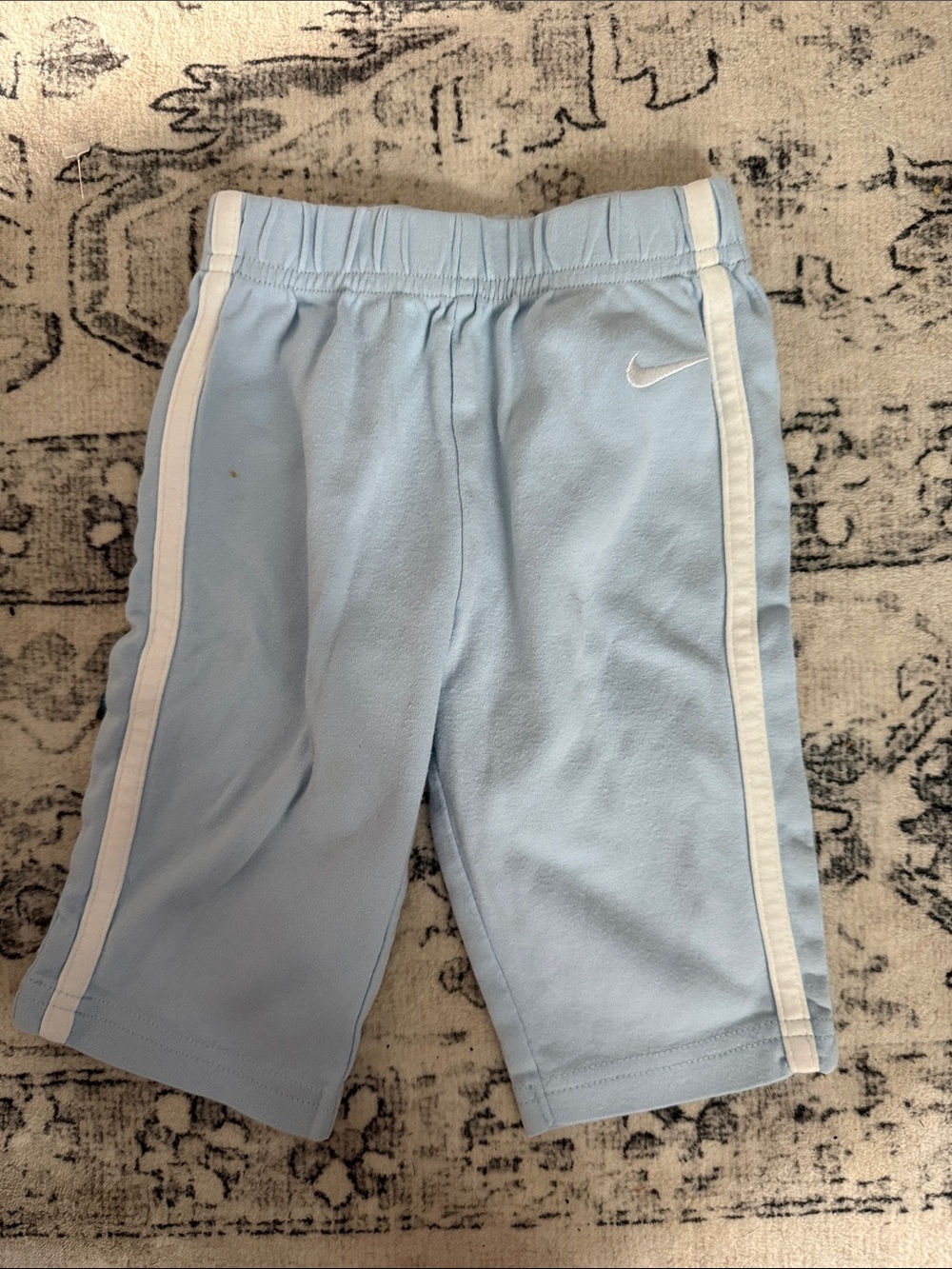 Nike Light Blue Kids Sweatpants with White Side Stripes